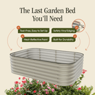 Metal Raised Garden Bed Kit - Last Garden Bed You'll Ever Need (Modern Cream)