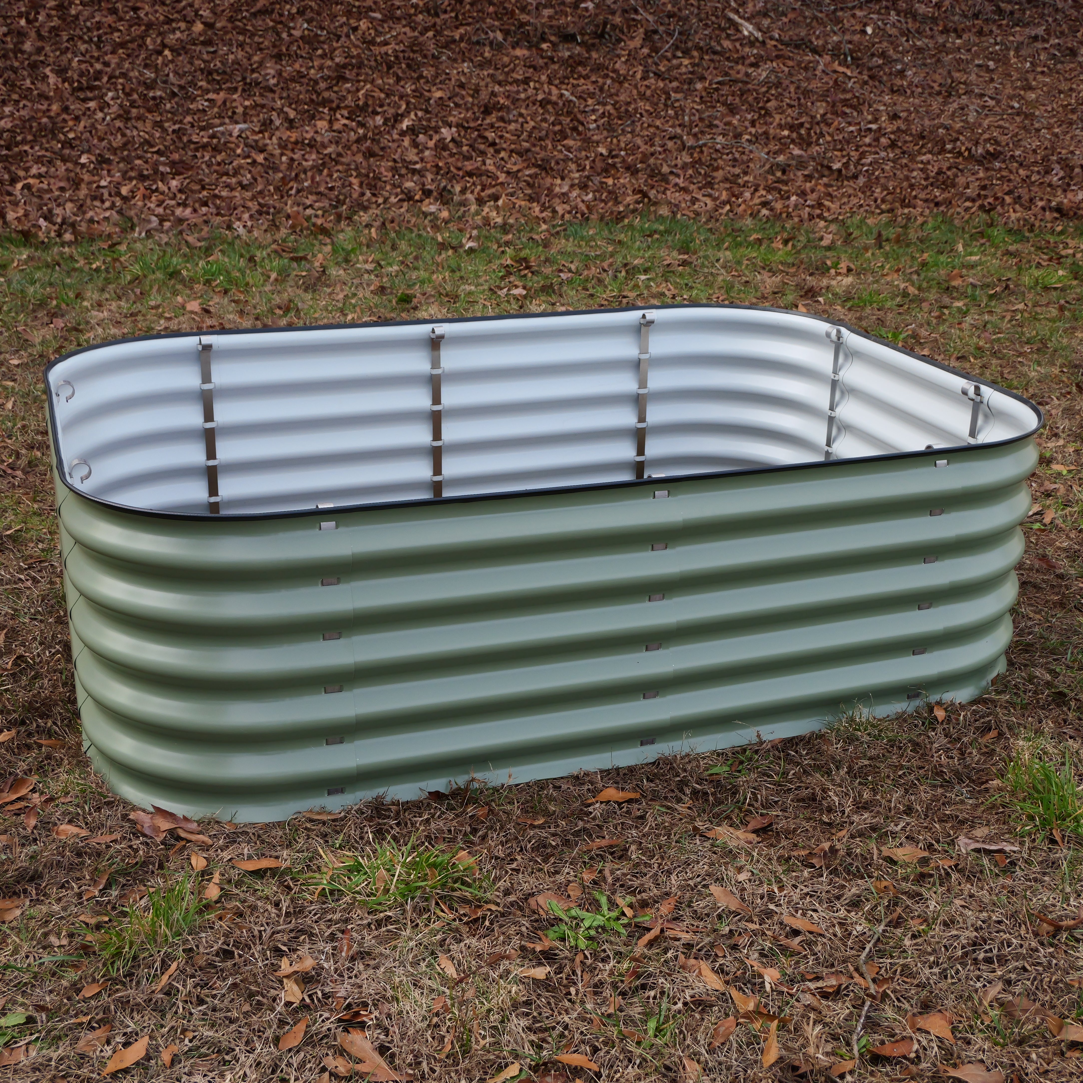 Gro-Rite Metal Raised Garden Bed Kit - Final Assembly with a 20 Year Lifespan
